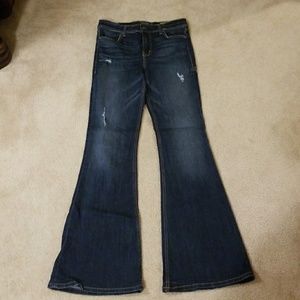 Level 99 Tanya Flare High Rise Jeans long length